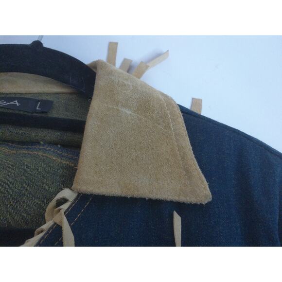 Vintage Taiga Suede Western Fringe Jacket Size Large And Pants Size 10 - Picture 5 of 8